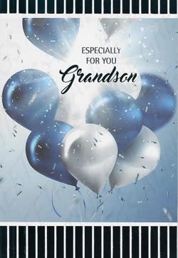 Grandson Birthday Greeting Card, Relative Birthday Greeting Card
