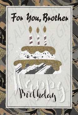 Brother Birthday Greeting Card, Relative Birthday Greeting Card