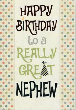 Nephew Birthday Greeting Card, Relative Birthday Greeting Card