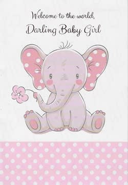 New Baby Girl Card, New Parent's Card