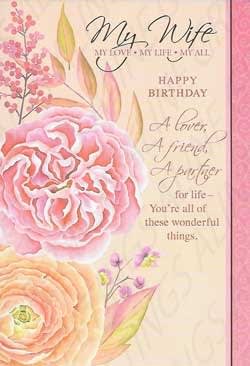 Pre-Priced Wife Birthday Cards, Value Priced Wife Birthday Cards