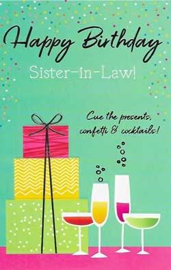 Pre-Priced Sister-In-Law Birthday Cards, Value Priced Sister-In-Law Birthday Cards