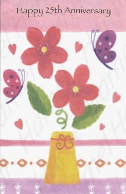 Pre-Priced 25th Anniversary Cards, Value Priced 25th Anniversary Cards