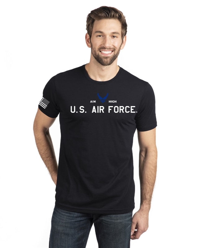 Air Force T-Shirt with Assaulting Flag on Sleeve D1, USAF