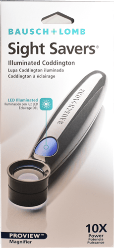 Coin Magnifier 10X Coddington Illuminated