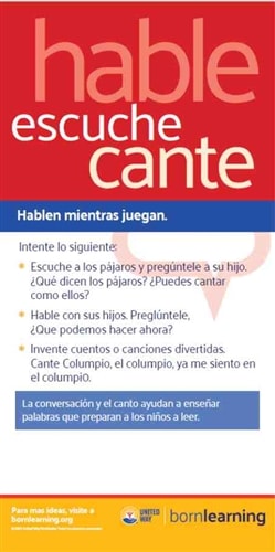 <span style="font-weight: bold;"><br><br>60616   Grow & Learn Spanish Talk Metal Sign #4 </span> <br><ul>