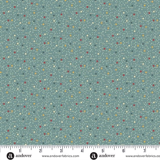 FARMERS DAUGHTER  Dewdrop Dots  Ocean Blue A-10079-B   by Laundry Basket Quilts