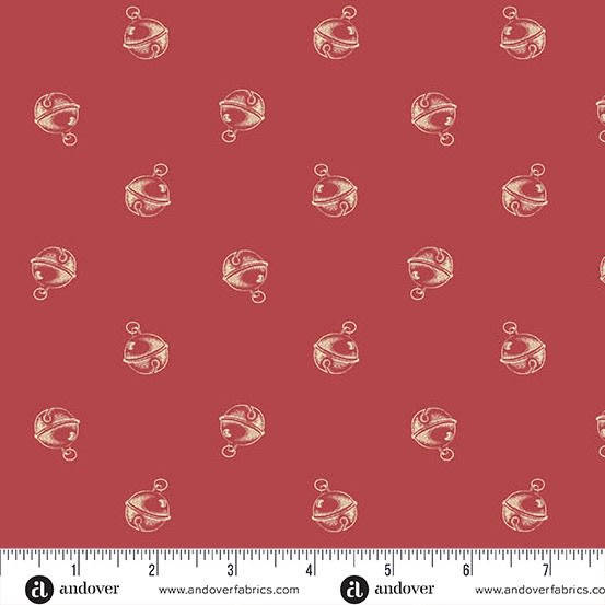 JINGLE BELL  Jingle Bell Cranberry  A-10352- R   by Laundry Basket Quilts