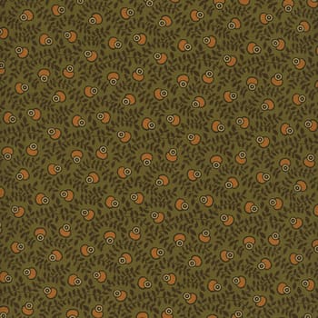 JAMESTOWN:  GROWING VINE in  Olive Green  by Jo Morton