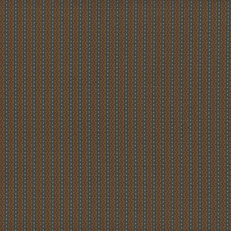 JAMESTOWN:   RIC RAC STRIPE in Leather Brown  by Jo Morton