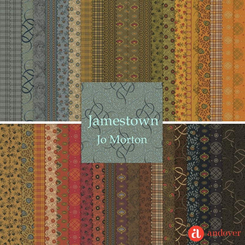 JAMESTOWN 5 INCH CHARM SQUARES PACK by Jo Morton