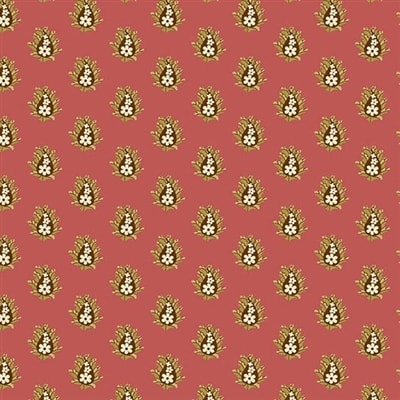 Oak Alley Paisley Flowers in Salmon by Di Ford-Hall Oak Alley Paisley Flowers in Salmon by Di Ford-Hall