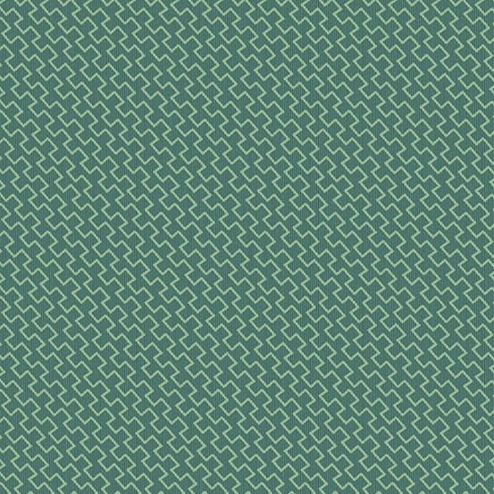 Oak Alley Dovetail Geometric in Pine Teal by Di Ford-Hall Oak Alley Dovetail Geometric in Pine Teal by Di Ford-Hall