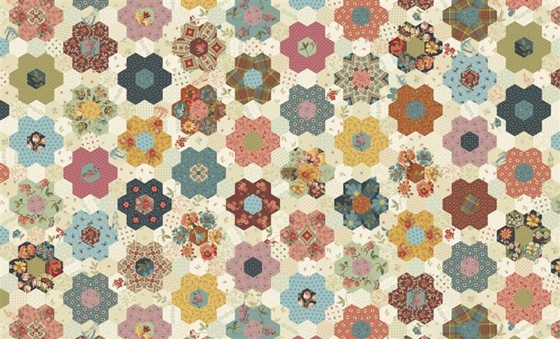 SARAHS GARDEN A-10180-L CHEATER CLOTH by Laundry Basket Quilts by Laundry Basket Quilts SARAHS GARDEN A-10180-L CHEATER CLOTH by Laundry Basket Quilts by Laundry Basket Quilts