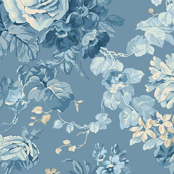 SPECIAL DELIVERY Rose Bouquet Twill A-10467-B1 by Laundry Basket Quilts