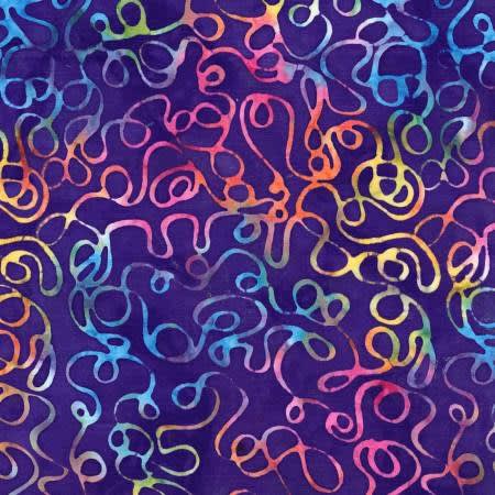 Grape Scribble Batik # 3306Q-X  Anthology Jacqueline de Jonge