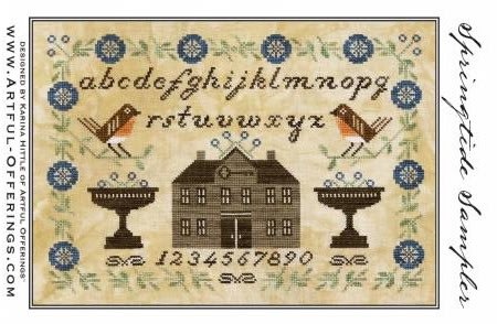 Springtide Sampler Cross Stitch Pattern by Artful Offerings
