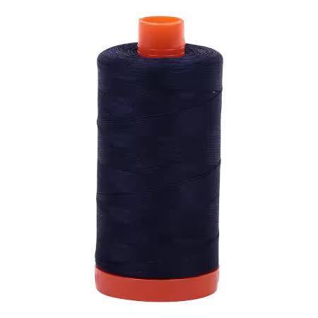 Aurifil Thread: Mako Cotton Thread Solid 50wt 1422yd Very Dark Navy
# A1050-2785