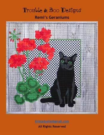 Remi's Geraniums Quilt Pattern by Trouble & Boo