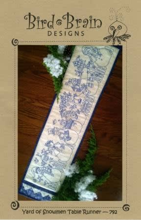 Yard of Snowmen Table Runner pattern