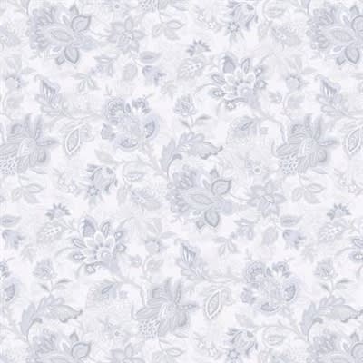 This image shows the chintz design of the Wide Backing fabric in Gray
