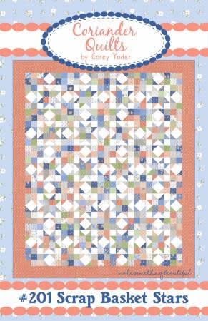 Scrap Basket Stars Quilt Pattern by Coriander Quilts