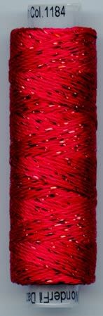 Dazzle 50 Yard Mini Spool of Sue Spargo's Dazzle Thread Mars Red