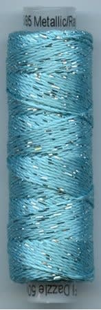 Dazzle 50 Yard Mini Spool of Sue Spargo's Dazzle Thread  AQUA SEA