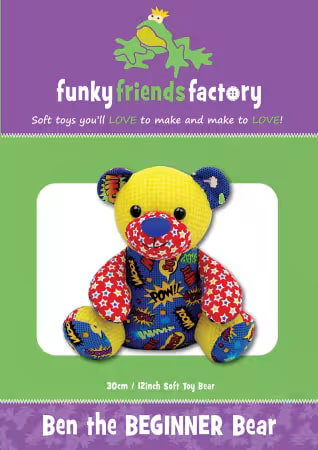 Ben the Beginner Bear # FF2816 Stuffed Animal Pattern by Funky Friends Factory