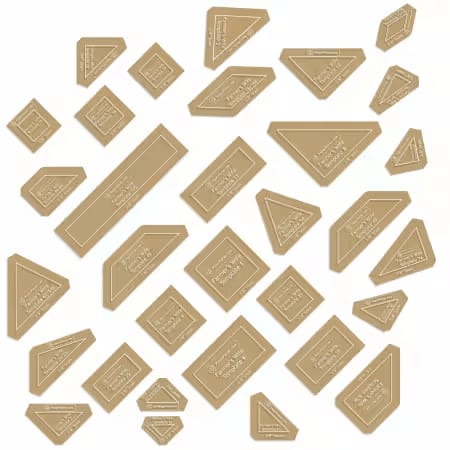 Farmer's Wife Acrylic Fabric Cutting Templates Farmers Wife with 3/8in Seam Allowance 32pc