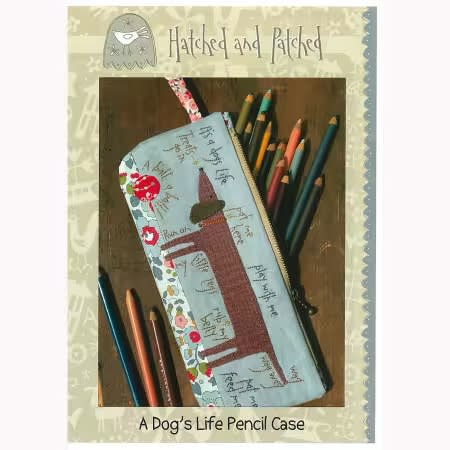 A Dog's Life Pencil/ Sewing Tool Case  by Hatched and Patched