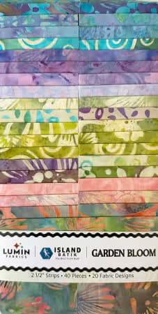 GARDEN BLOOM Batik Jelly Roll Strip Pack from ISLAND BATIK