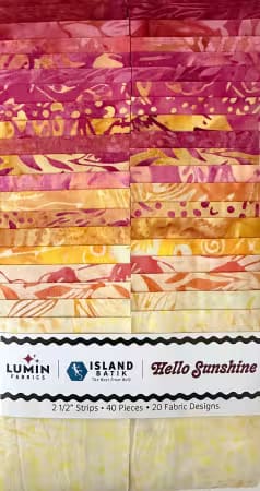 HELLO SUNSHINE Batik Jelly Roll Strip Pack from ISLAND BATIK
