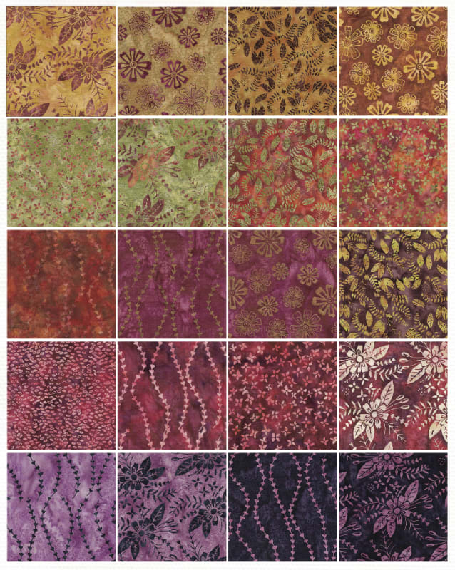 EARTHLY ENCHANTMENT Batik Layer Cake from ISLAND BATIK EARTHLY ENCHANTMENT Batik Layer Cake from ISLAND BATIK