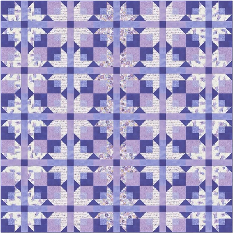 DELPHINIUM: Heather Quilt Kit (TOP)  by Janet Clare