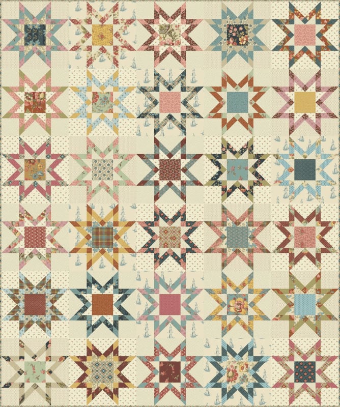 COUNTRY STAR Quilt Kit (TOP)-FARMERS DAUGHTER- by Laundry Basket Quilts