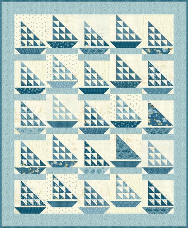 Deep Blue Sea Quilt Pattern by Edyta Sitar of Laundry Basket Quilts Deep Blue Sea Quilt Pattern by Edyta Sitar of Laundry Basket Quilts
