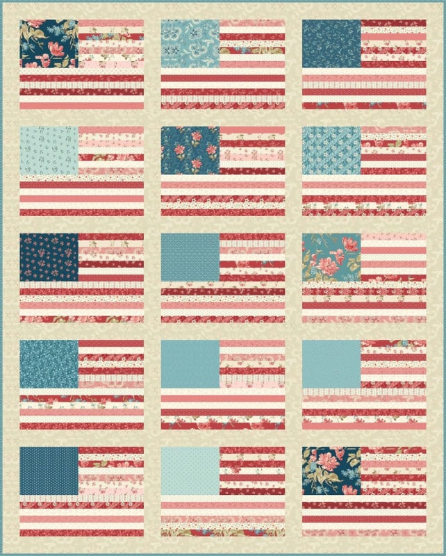 Made in USA Lighthouse Version Quilt Pattern by Laundry Basket Quilts