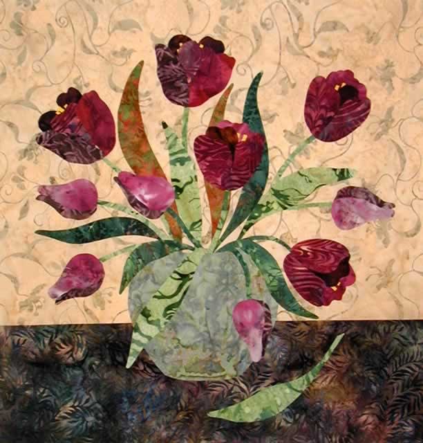 Tulips Applique Quilt Pattern