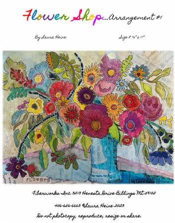FLOWER SHOP ARRANGEMENT #1 Collage Pattern by Laura Heine