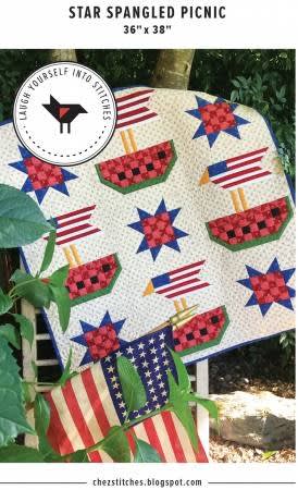 Star Spangled Picnic Quilt Pattern by Laugh Yourself In Stitches