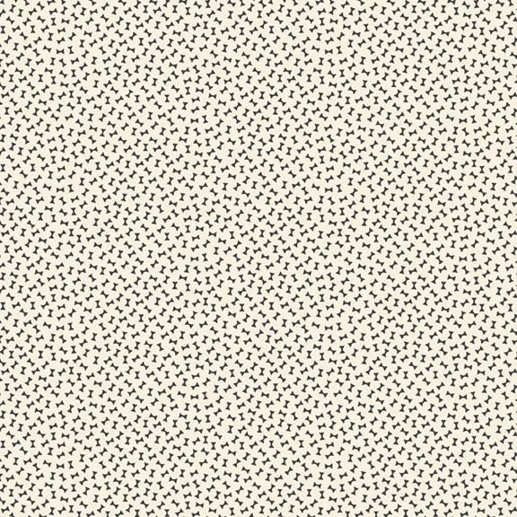 Everyday Essentials Shirting No. Eleven  by Sheryl Johnson for Marcus Fabrics shows a very small shirting motif in black on a cream ground.