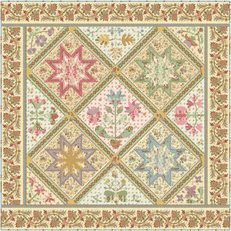 18th Century Stars Holbrook Quilt Kit-HOLBROOK by Max & Louise Pattern Co.