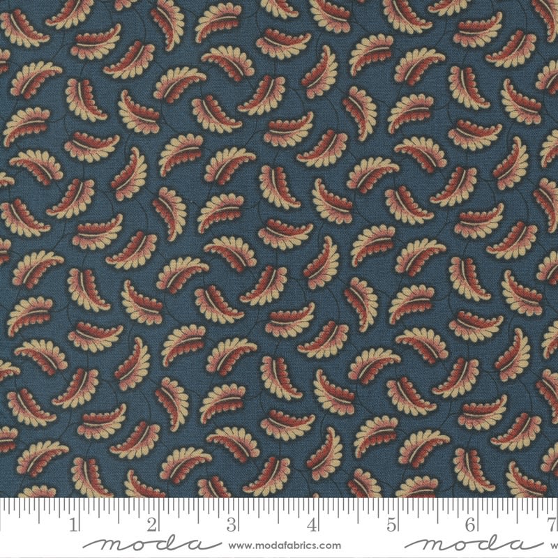 Kate's Garden Tossed Leaves teal by Betsy Chutchian for Moda Kate's Garden Tossed Leaves teal by Betsy Chutchian for Moda