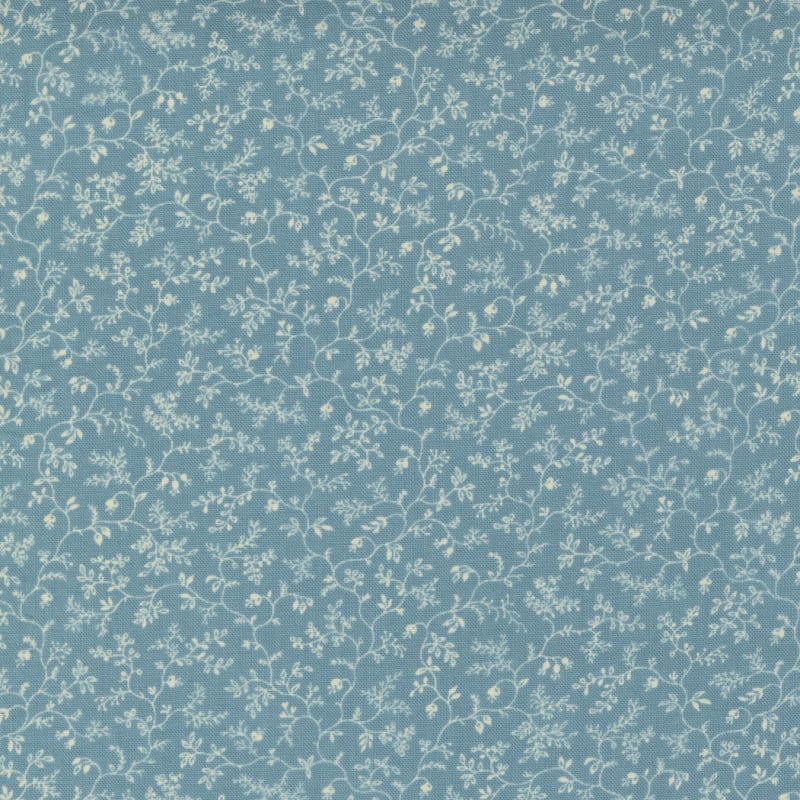 Kate's Garden Tiny Bramble Vine Fabric in Aqua Blue by Betsy Chutchian for MODA FABRICS