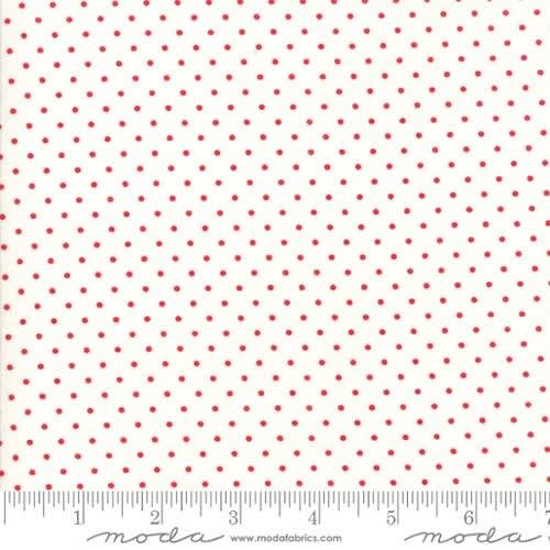 Essential Dots: Red Dot on White by Moda Fabrics