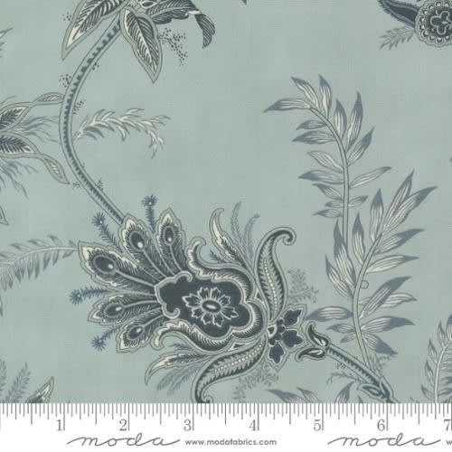 BREATHTAKING BLUES:  Plume Florals Jacobean Sky 44401 13 by 3 Sisters