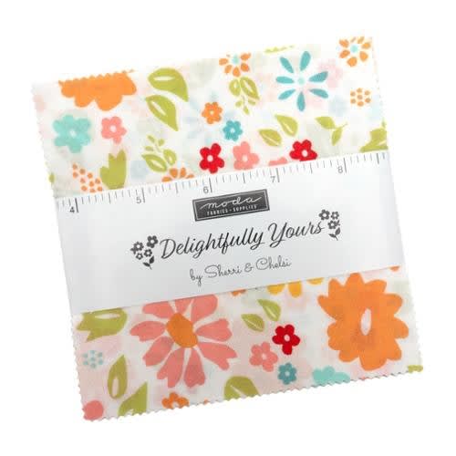 DELIGHTFULLY YOURS Charm Pack 5 In. Squares from Moda by SHERI & CHELSI
