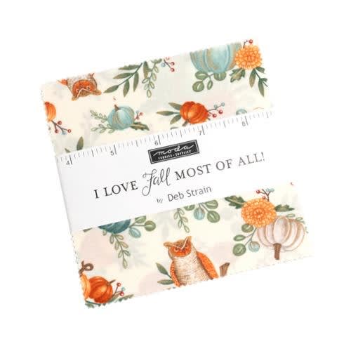 I LOVE FALL MOST OF ALL Charm Squares Pack from Moda by Deb Strain