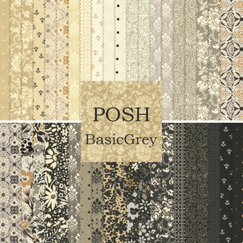 POSH Charm Squares Pack (42)  by BASICGREY  for MODA